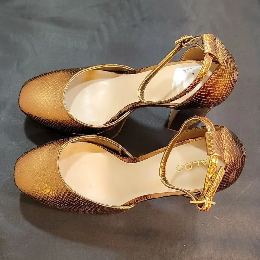 BRAND NEW ALDO JACEY WOMEN'S MISCELLANEOUS BLOCK HEEL SANDAL S2
